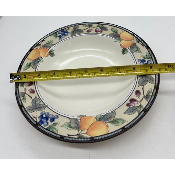 Mikasa Garden Harvest Intaglio CAC29 Soup Bowl 9 3/8" Pears Grapes Fruit - Picture 5 of 9